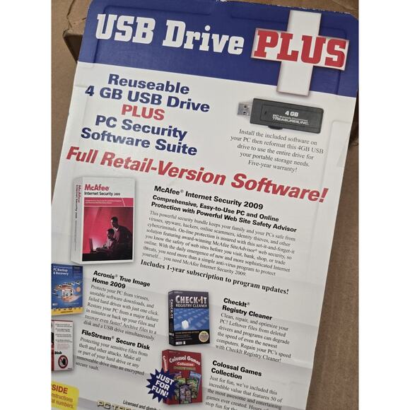 Pc Security Software Suite 4GB Reusable USB DRIVE PLUS - Picture 8 of 12